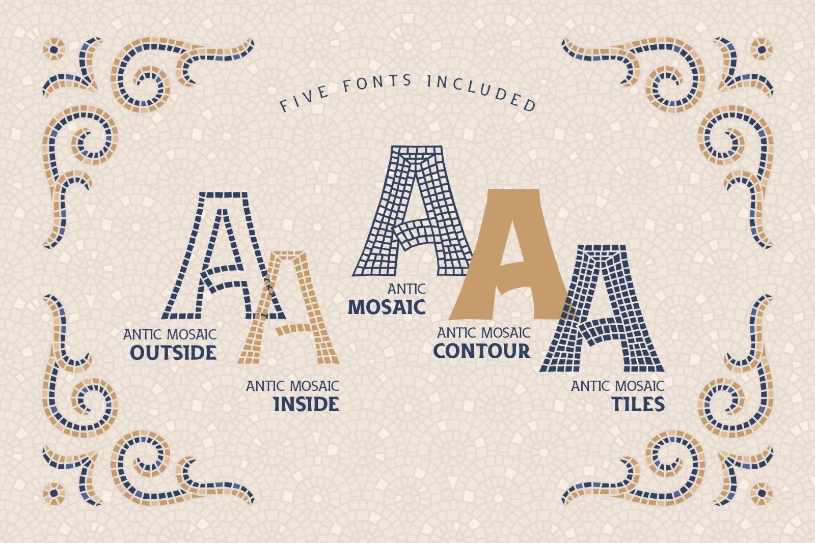 Antic Mosaic font — image 3