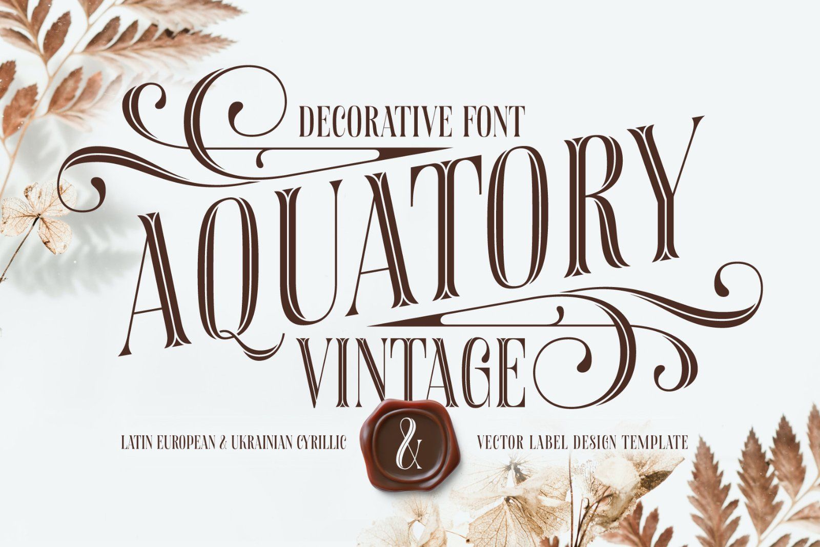 Aquatory Vintage Font and Template. — image 1