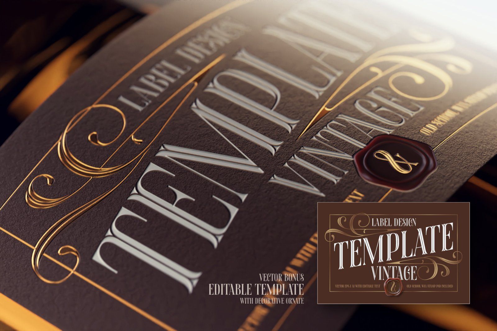 Aquatory Vintage Font and Template. — image 2