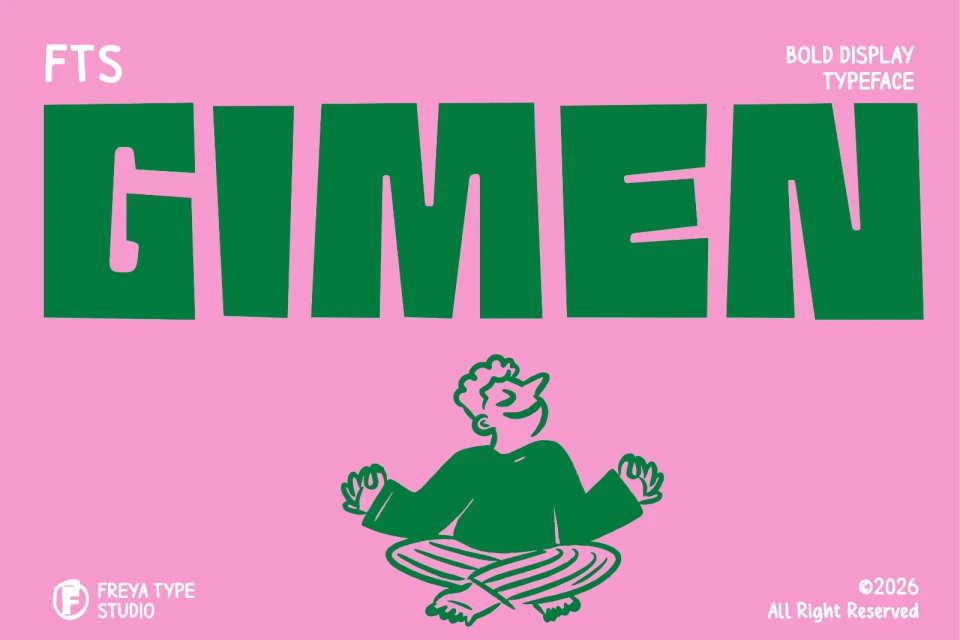FTS Gimen - Bold Chunky Display Typeface