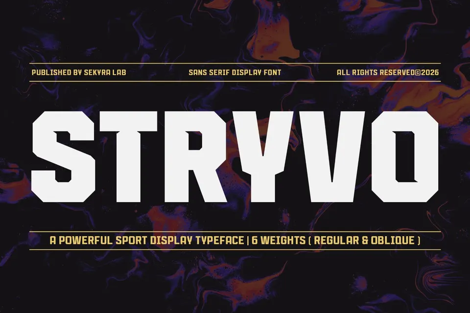 Stryvo Font Family - Sports