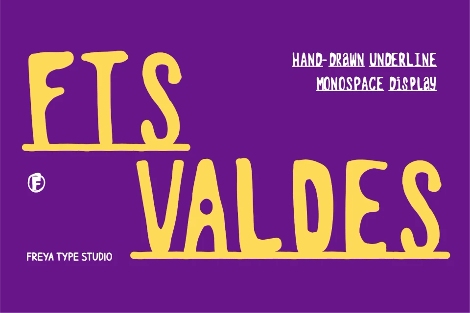 FTS Valdes — Handdrawn Underline Monospaced Display Typeface