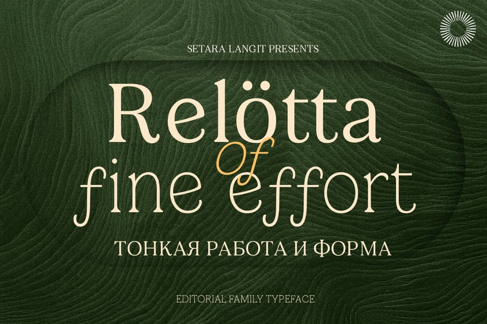 Relotta - Editorial Family Typeface