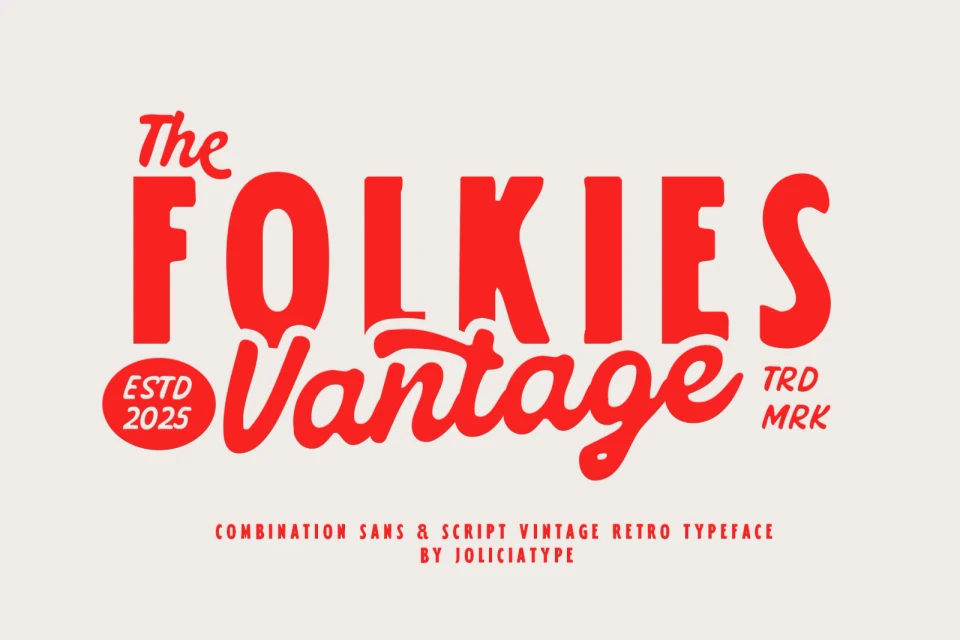 Folkies Vantage| Vintage Font Duo