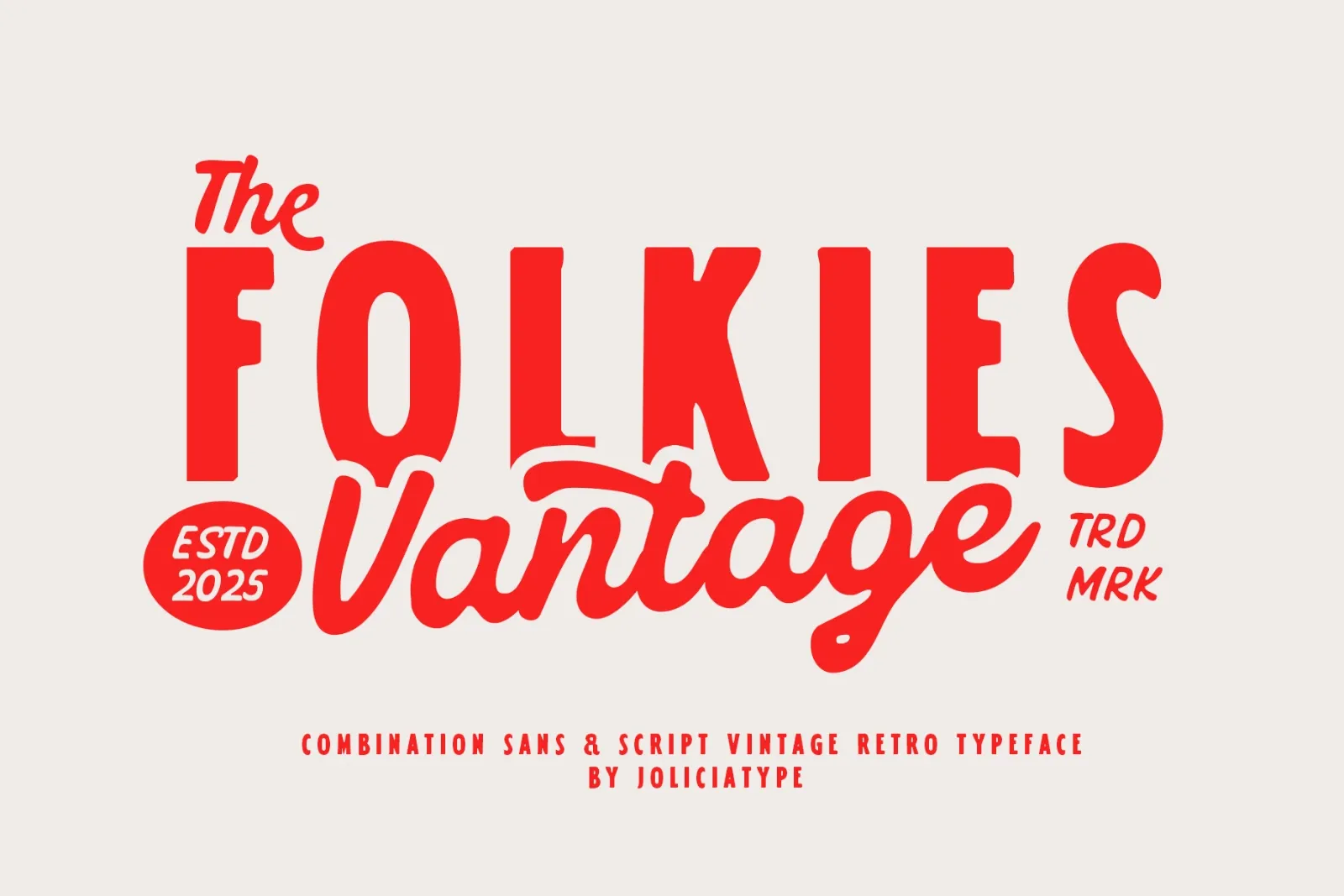 Folkies Vantage| Vintage Font Duo — image 1