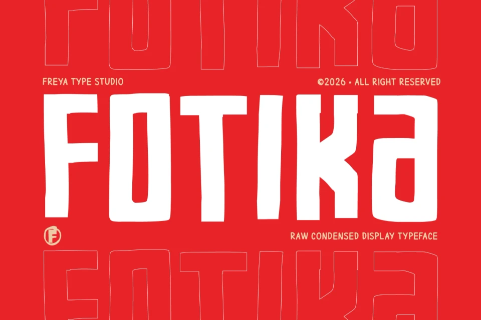 FTS Fotika - Raw Condensed Display Typeface