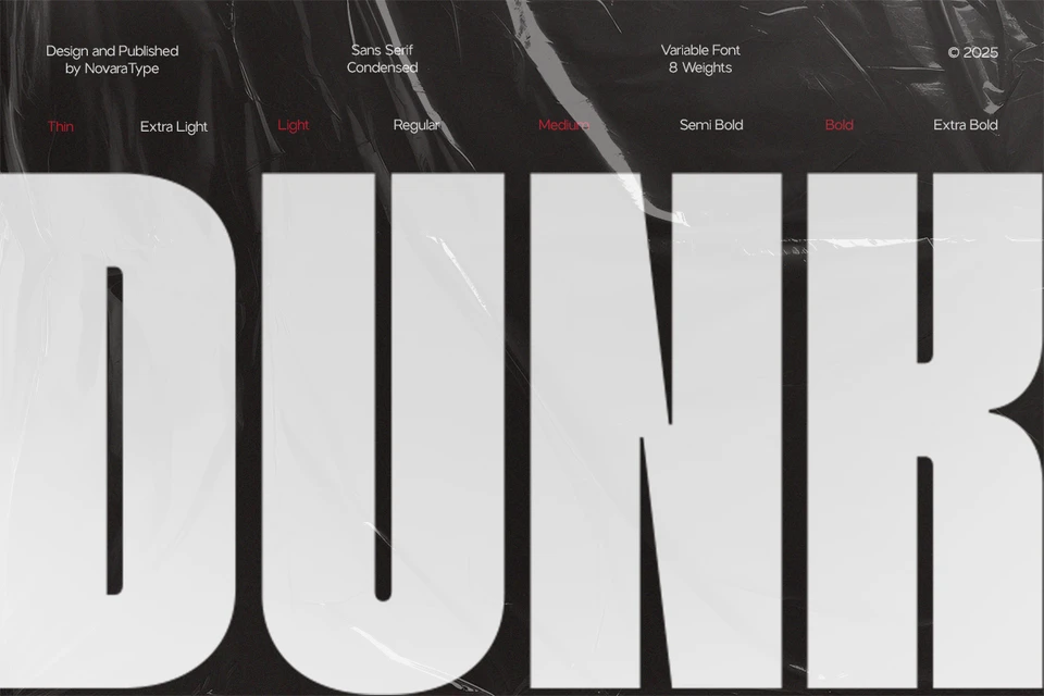 NV Dunk – Condensed Sans Serif Family