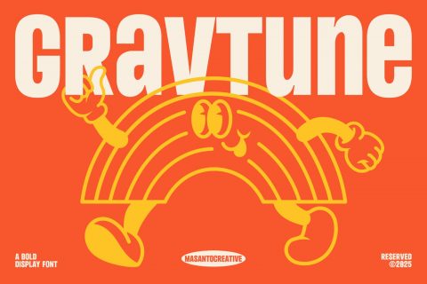 Gravtune – Bold Retro Display Font