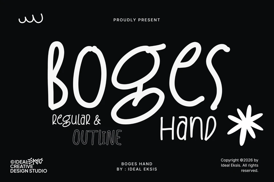 Boges Hand Playful Display Typeface