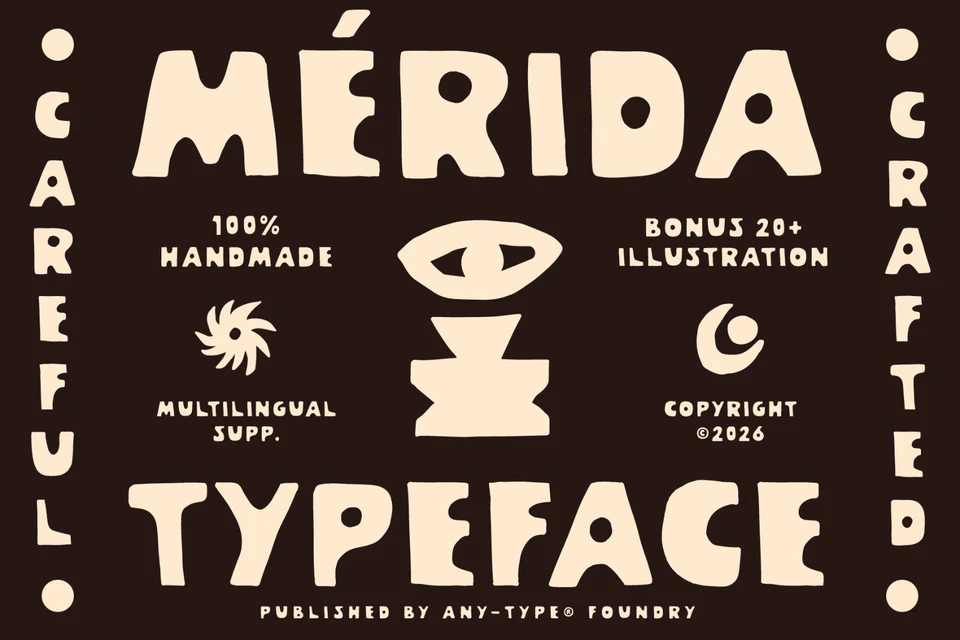 Merida – Handmade Display Typeface