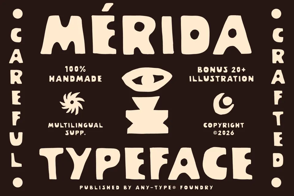 Merida – Handmade Display Typeface