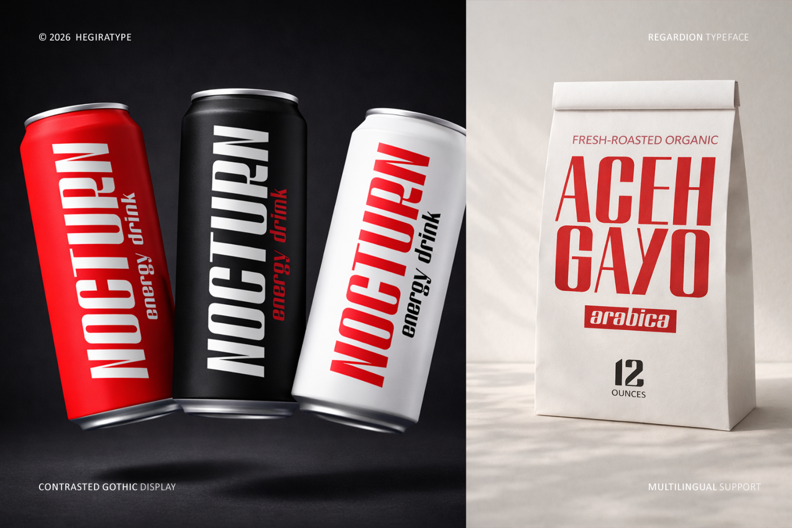 Regardion_a Contrasted gothic display font