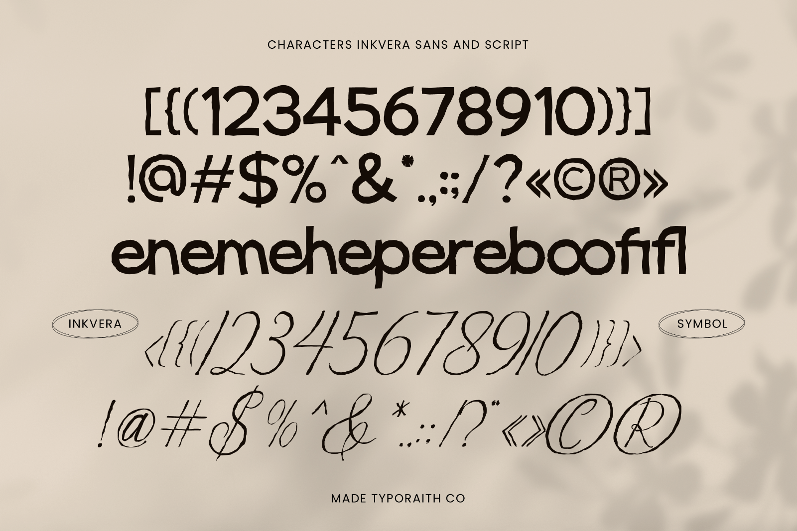 Inkvera | Modern Textured font duo