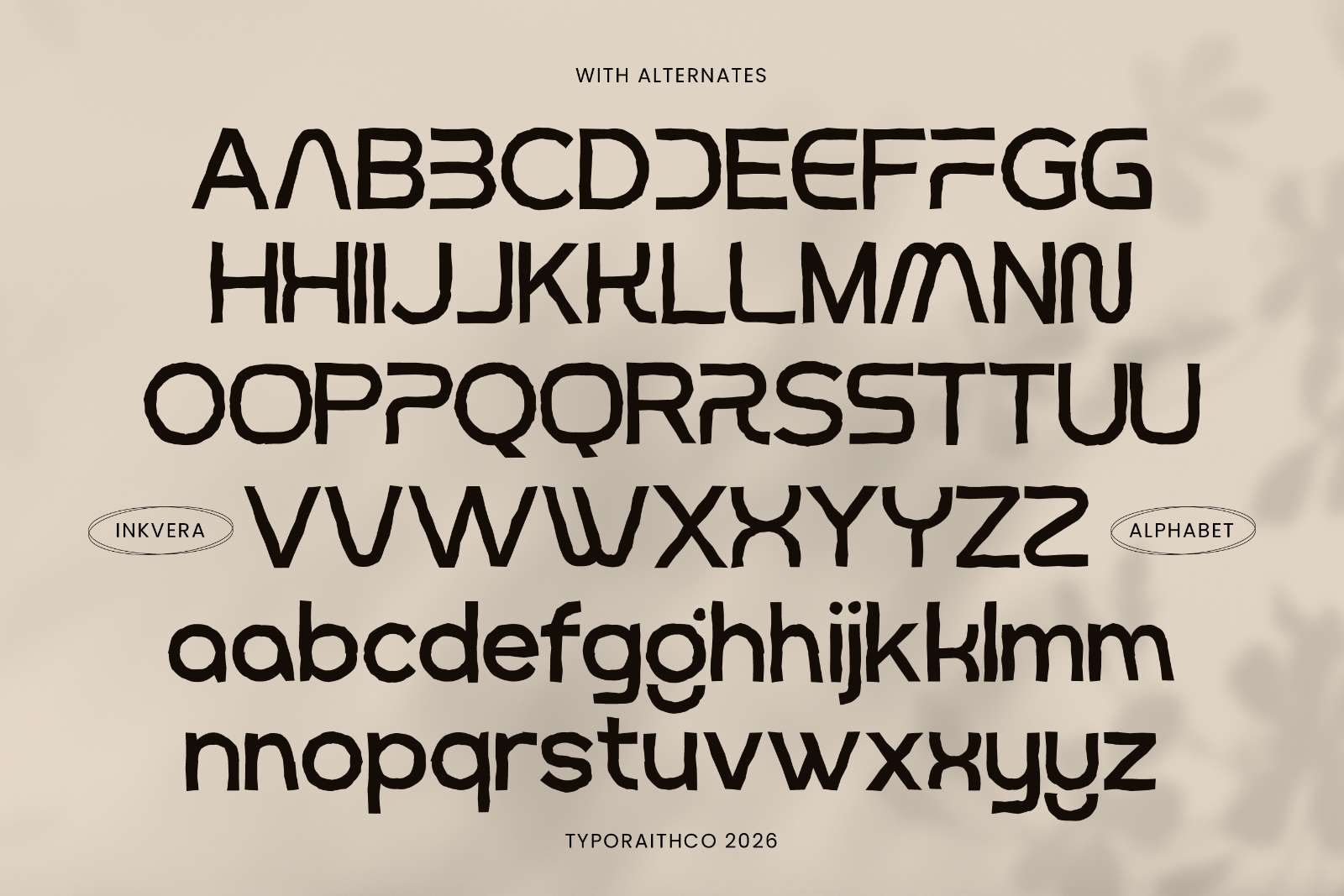 Inkvera | Modern Textured font duo