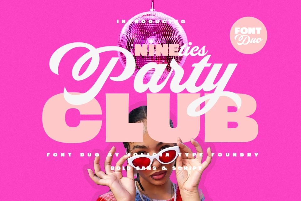 Nineties Party Club | Retro Font Duo