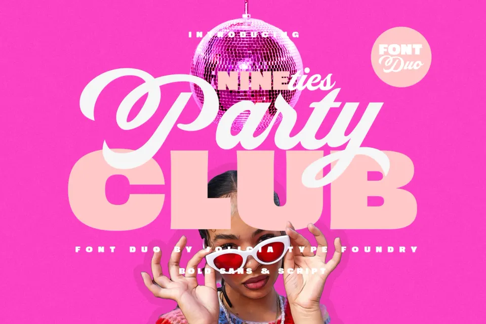 Nineties Party Club | Retro Font Duo