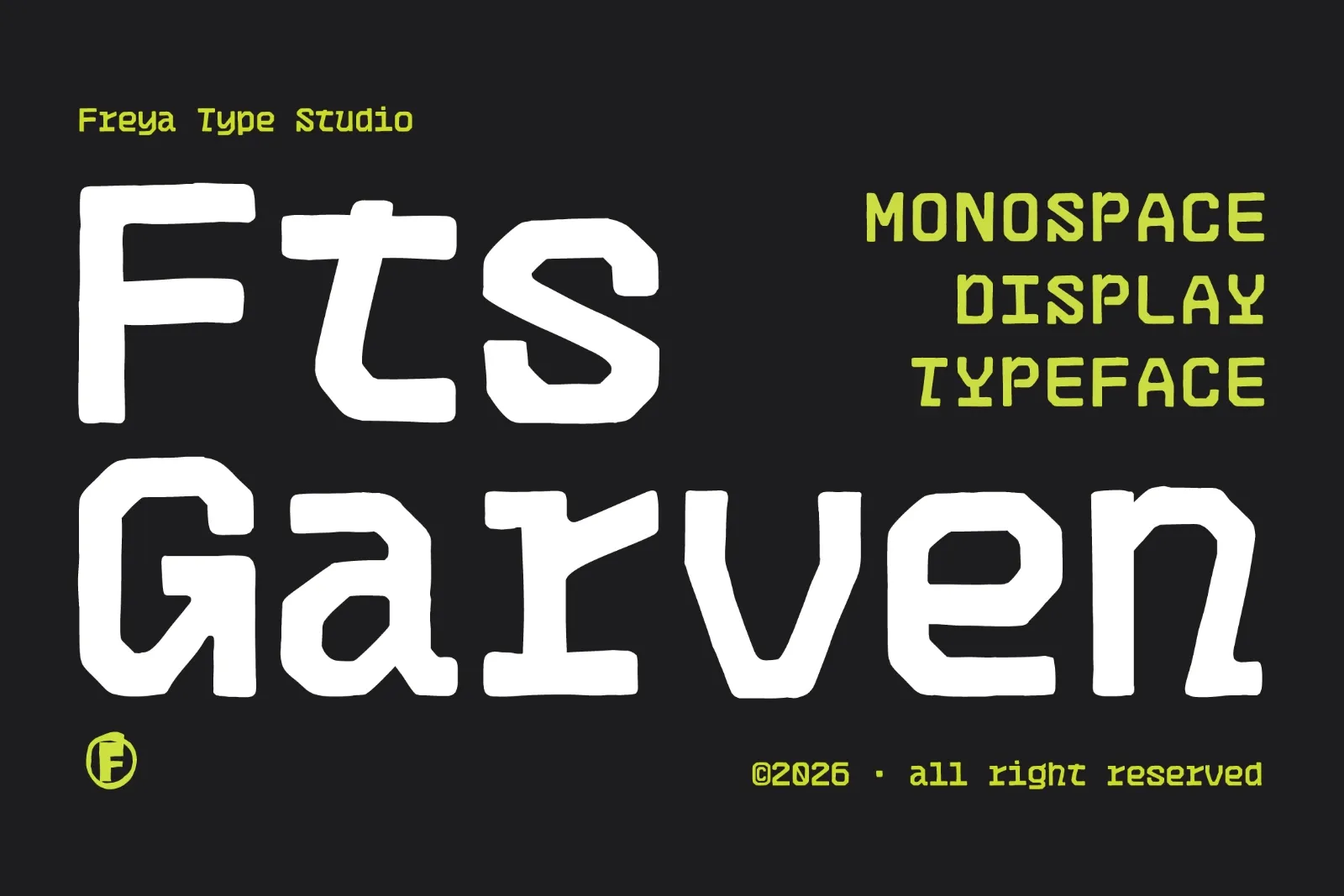FTS Garven - Hand-drawn Monospace Display Typeface — image 1