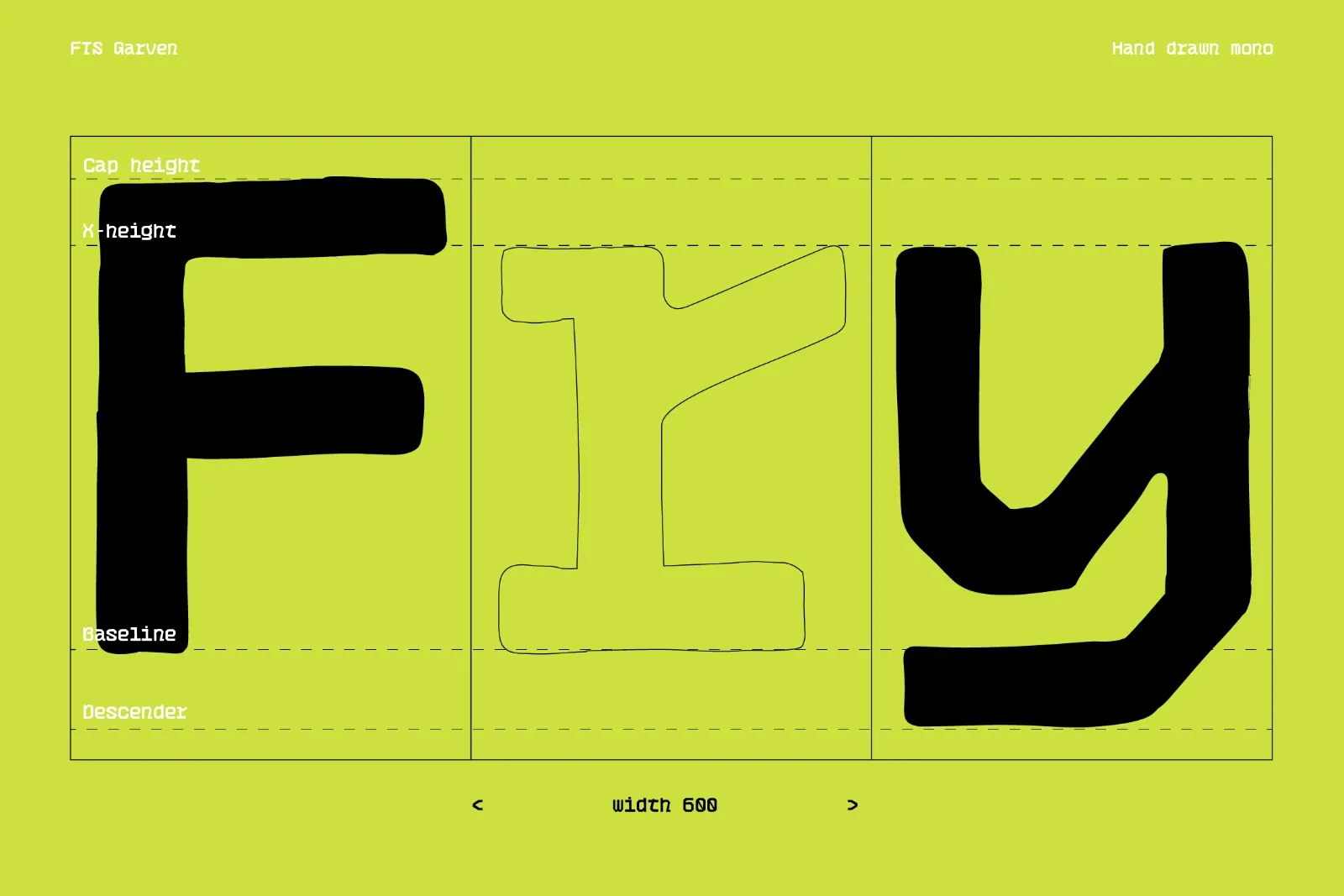 FTS Garven - Hand-drawn Monospace Display Typeface — image 10