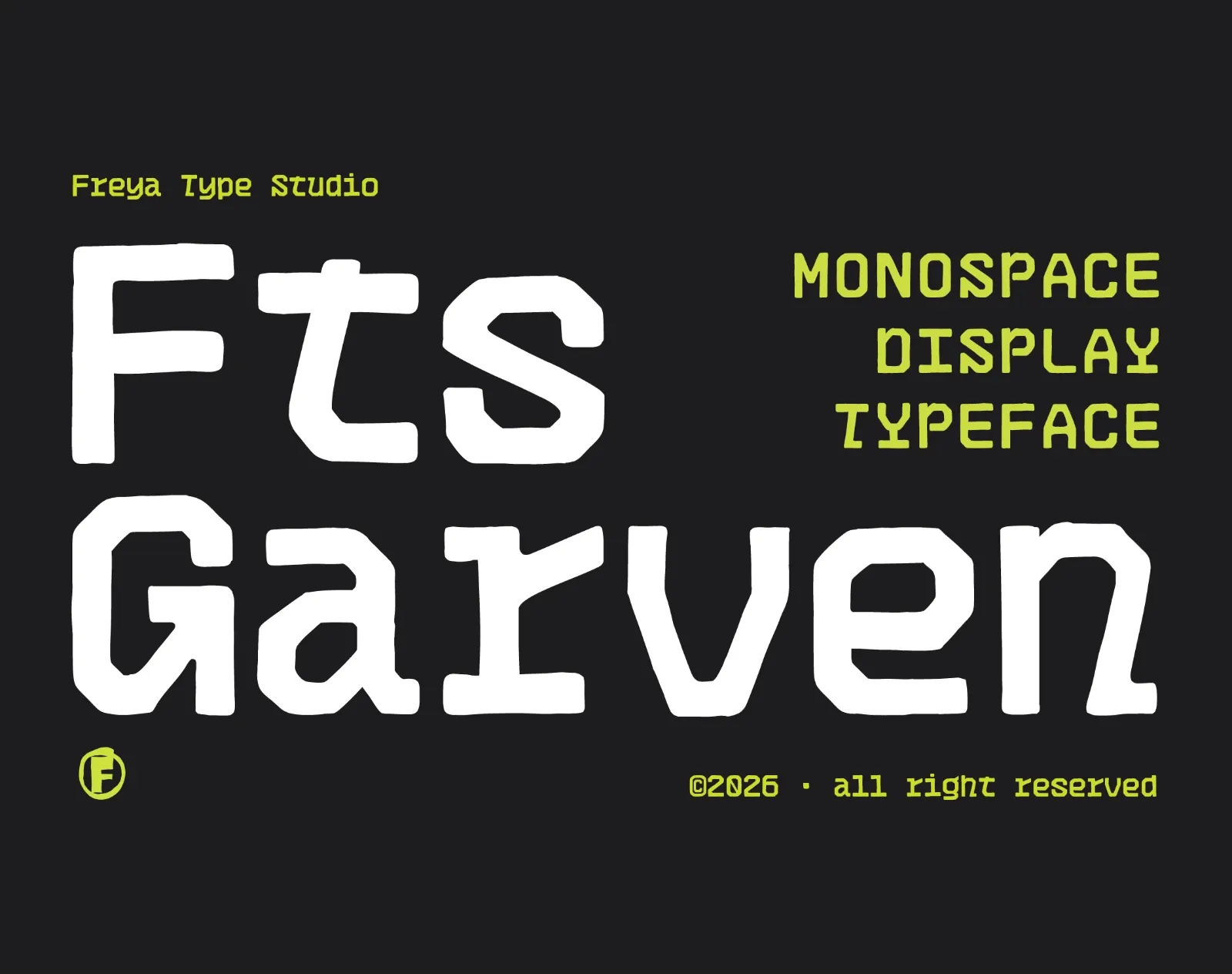 FTS Garven - Hand-drawn Monospace Display Typeface — image 14
