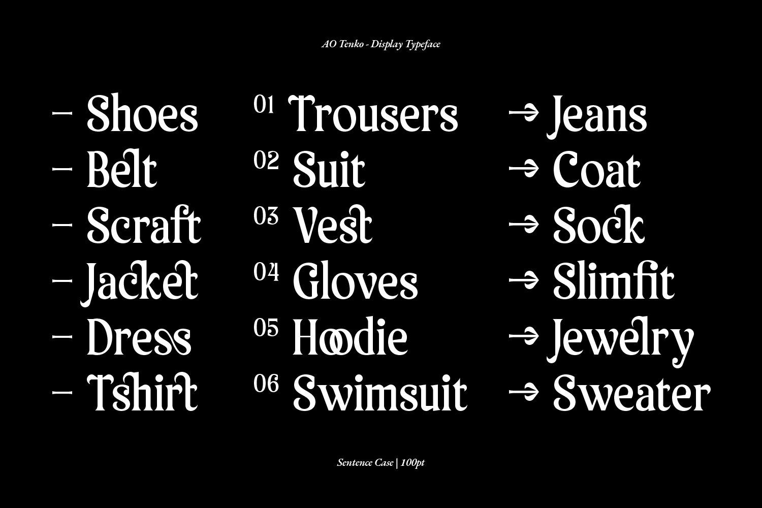 AO Tenko - Stylish Display Typeface — image 15