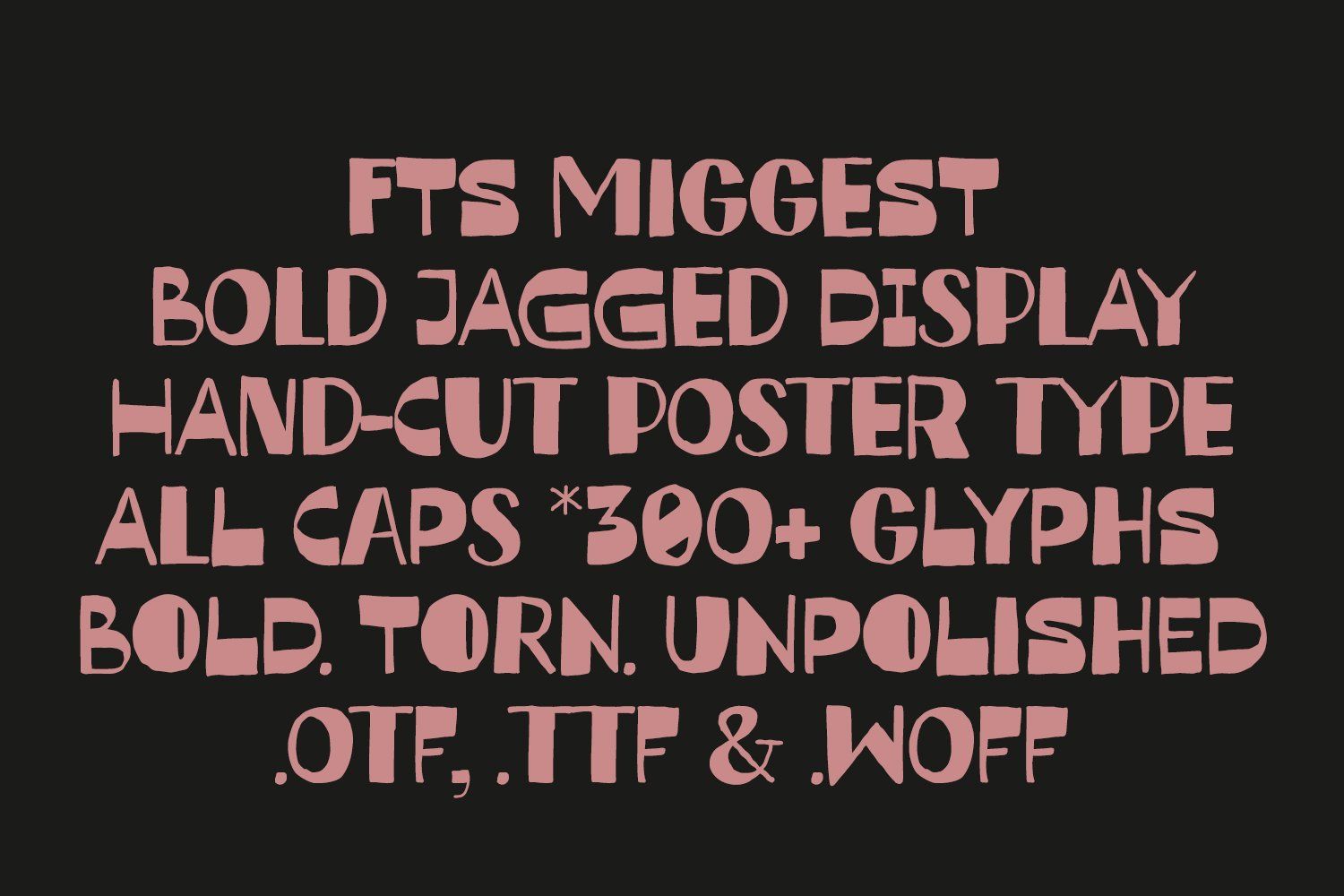 FTS Miggest - Raw Cut Display Typeface — image 2