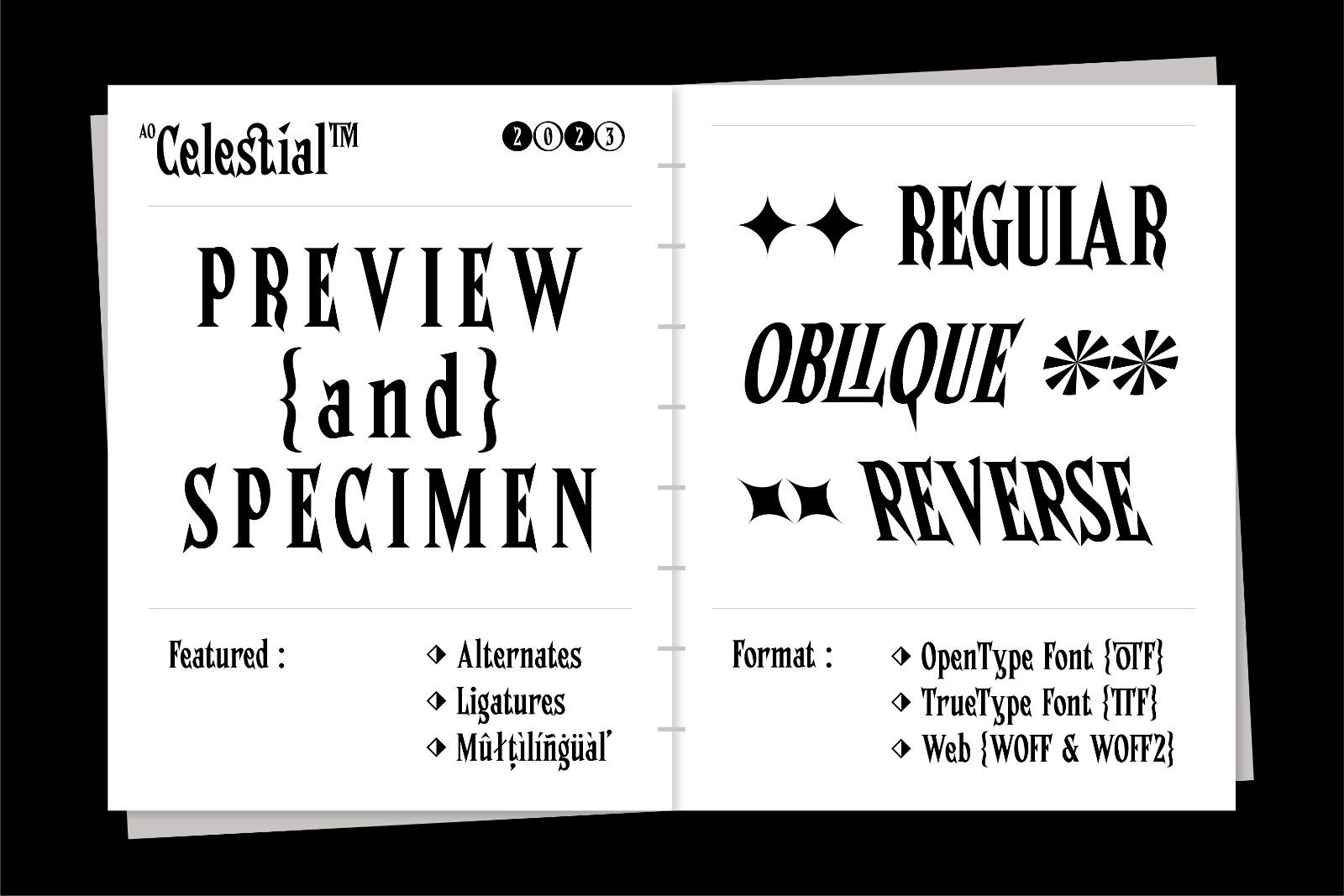 AO Celestial -  Stylish Display Font — image 2