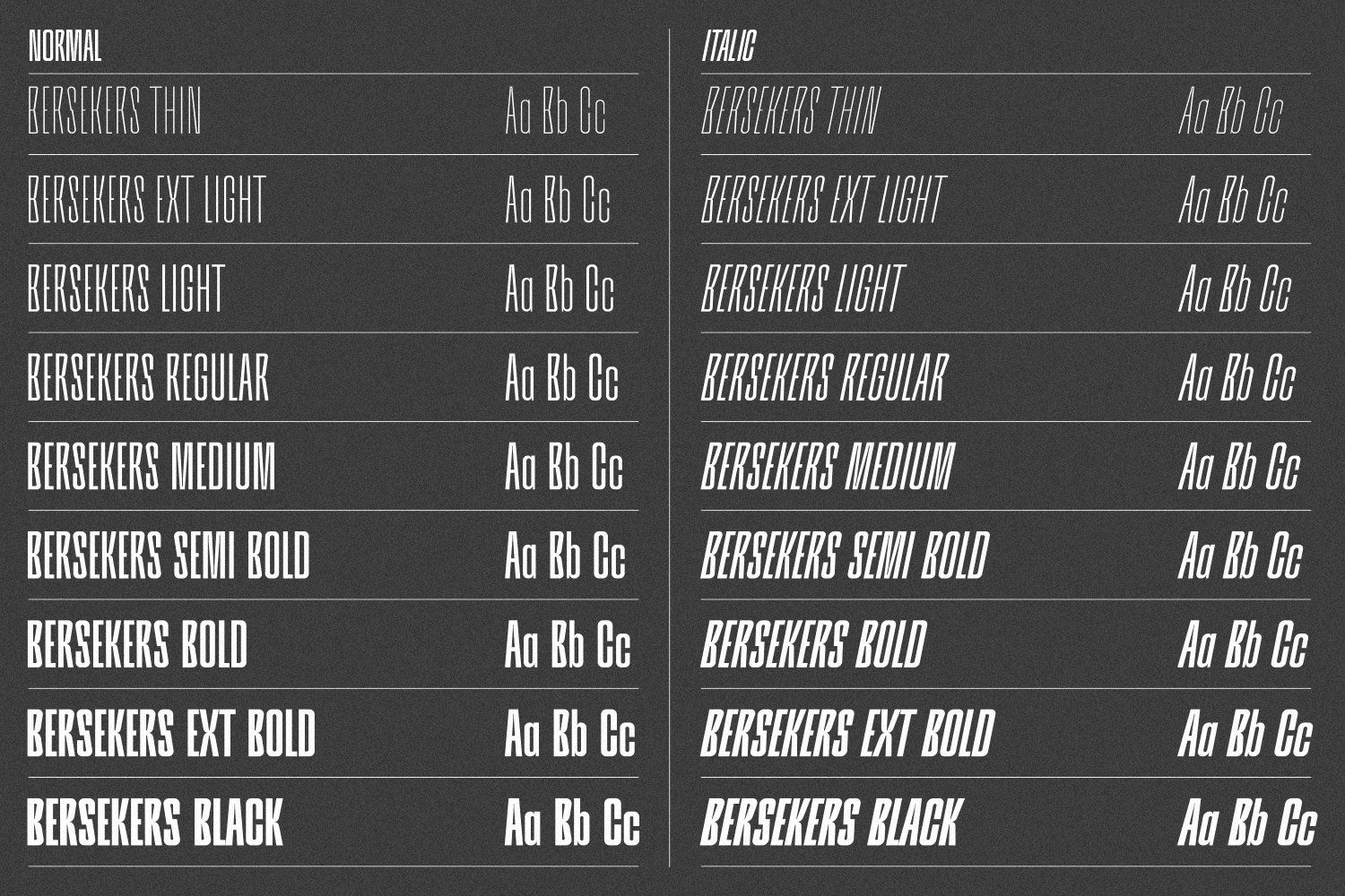 Bersekers Font