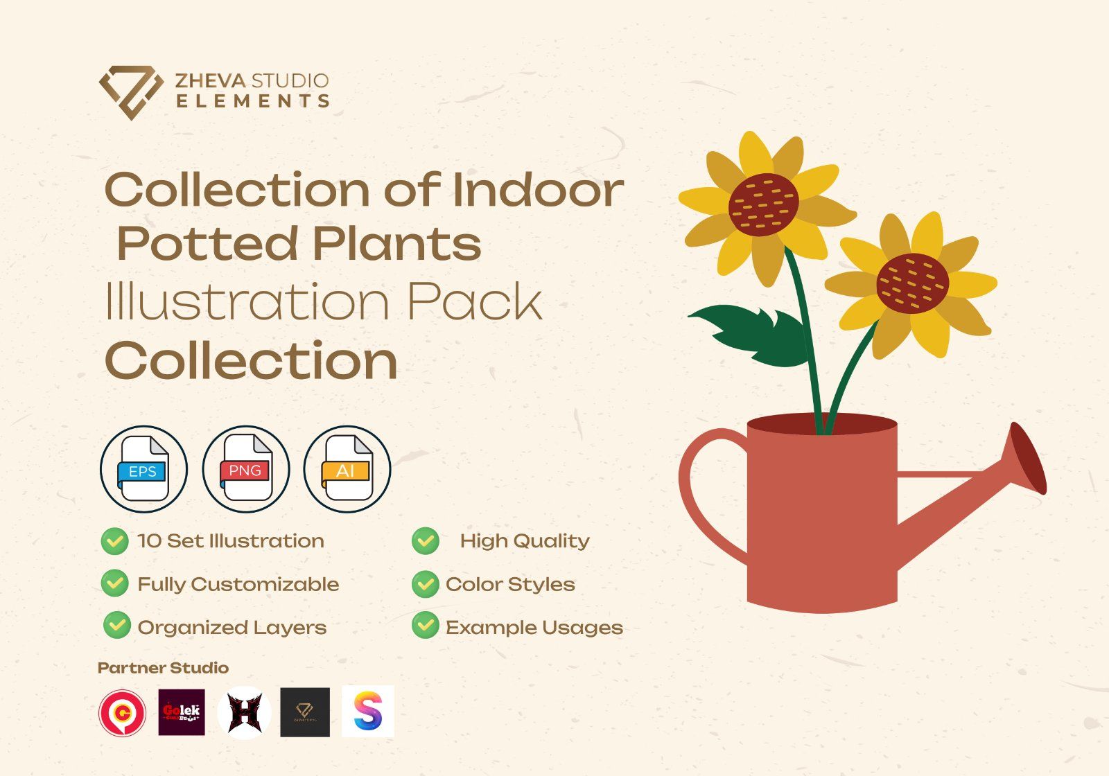 Premium Collection of Indoor Potted Plants Vector Illustration – 10 EPS & PNG Files