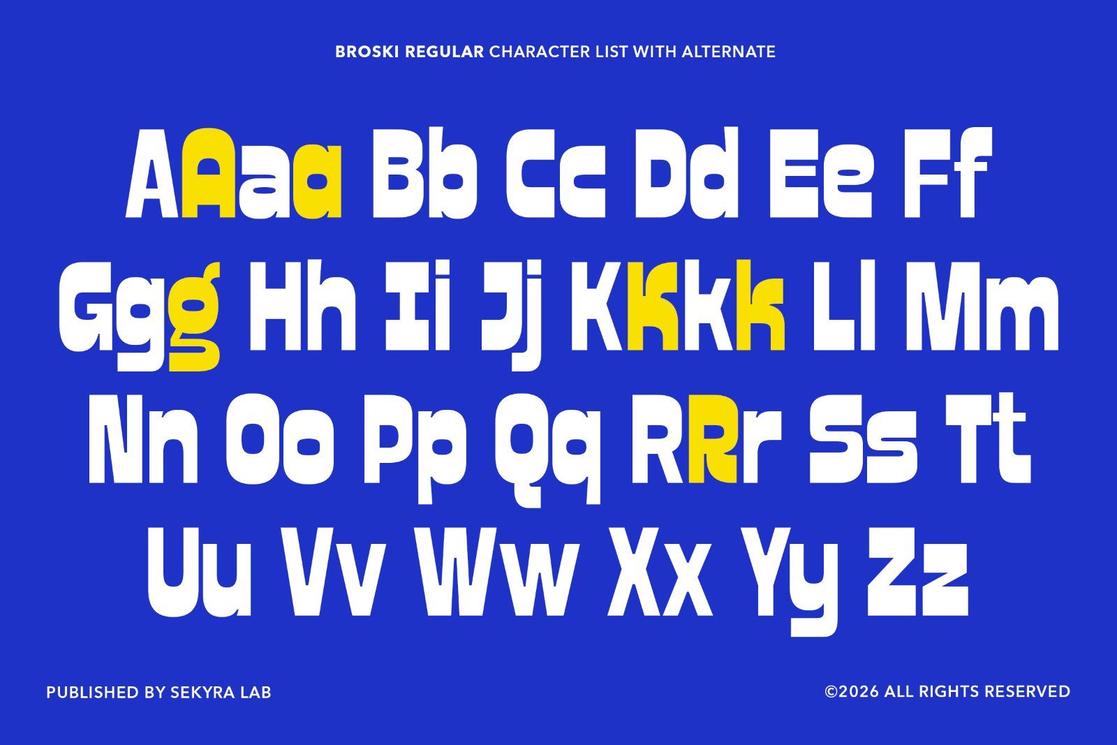 Broski Font - Reverse Contrast Display — image 2