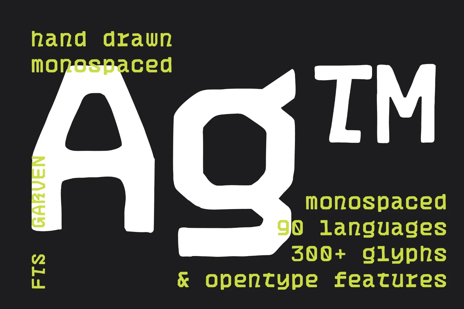 FTS Garven - Hand-drawn Monospace Display Typeface — image 2
