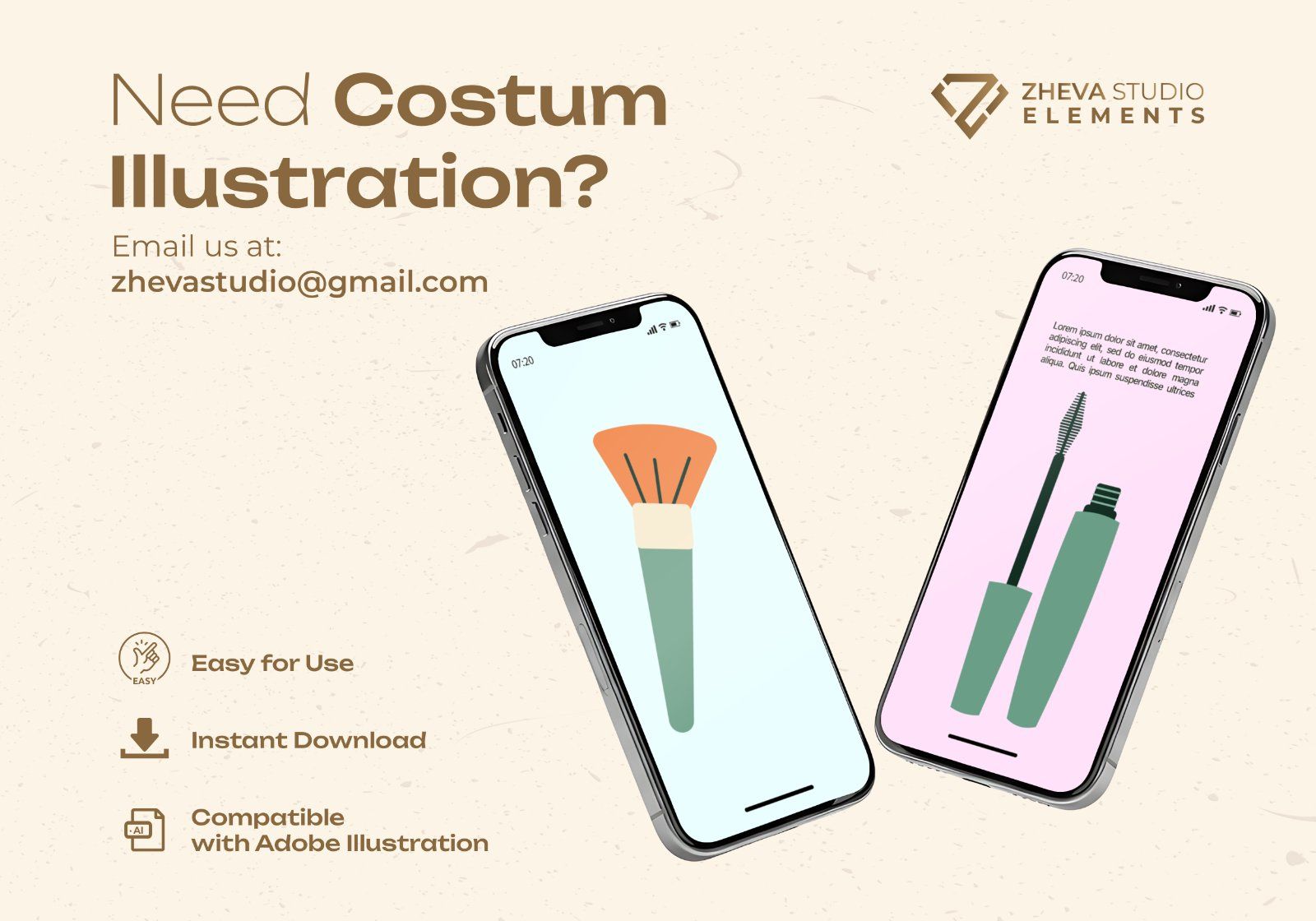Premium Cosmetic and Skincare Products Vector Illustration