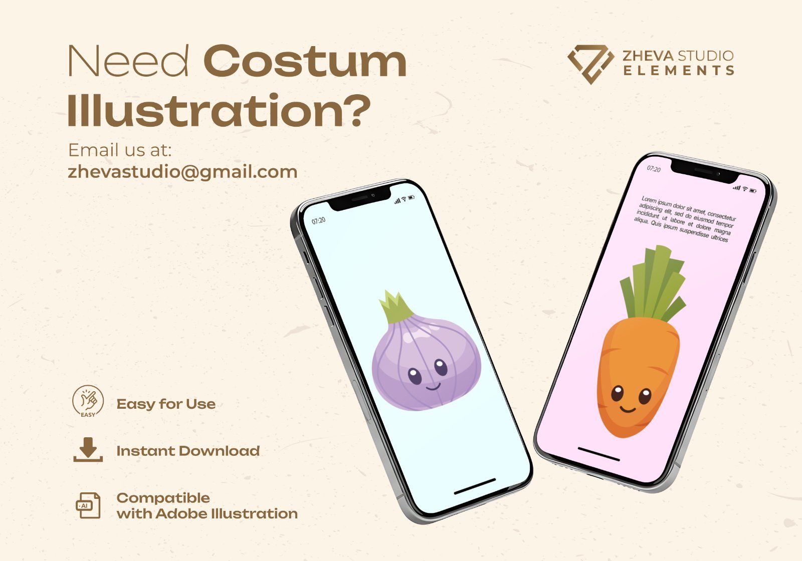 Premium Funny Veggie Faces Vector Illustration – 9 EPS & PNG Files