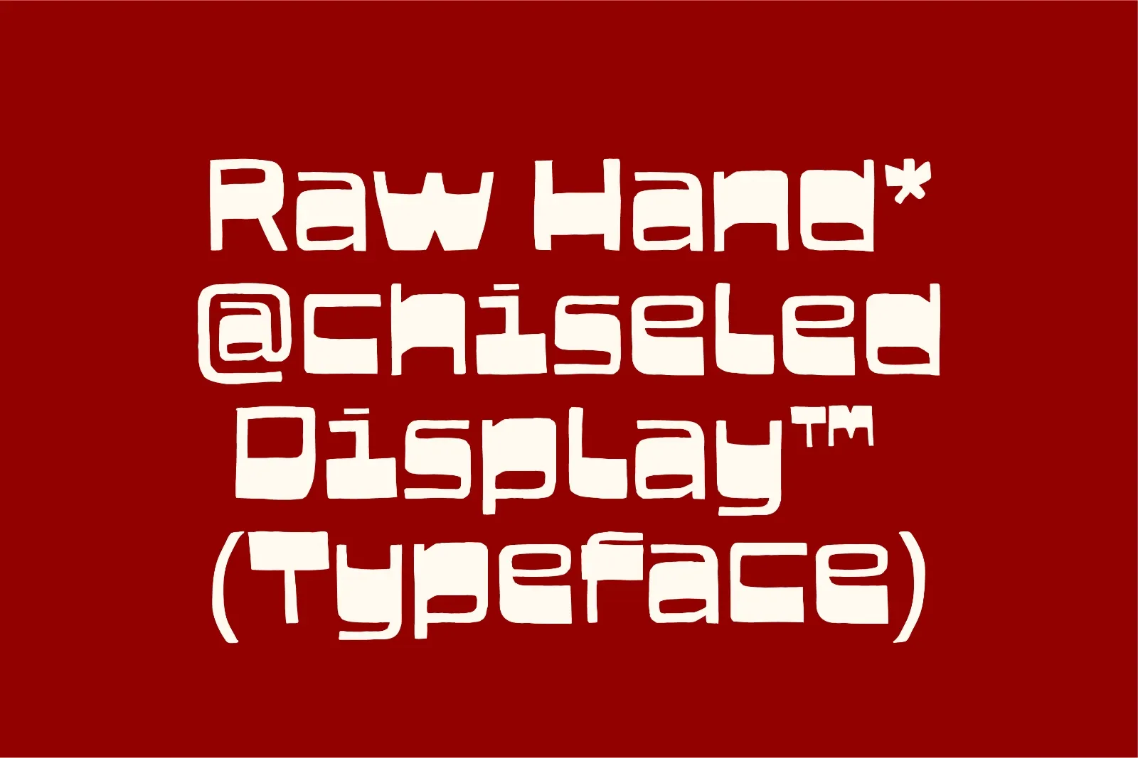 FTS Rivold - Raw Hand-chiseled Display Typeface — image 5
