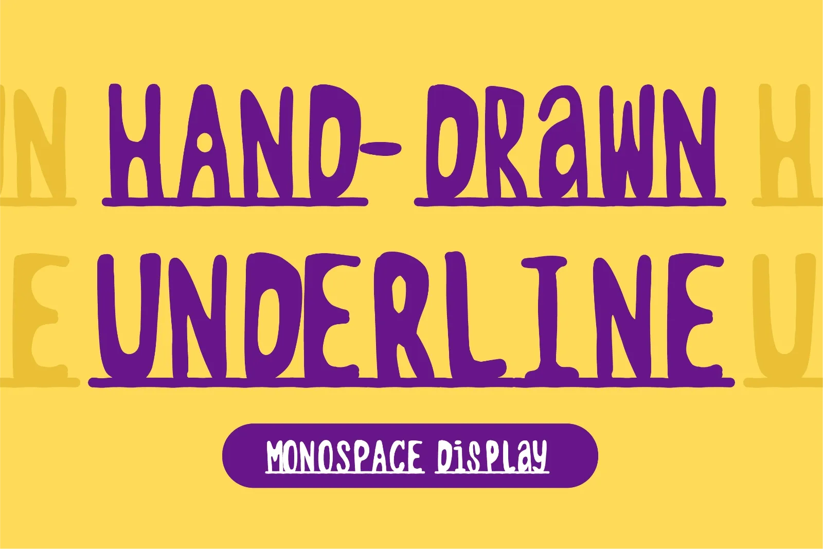 FTS Valdes — Handdrawn Underline Monospaced Display Typeface — image 5