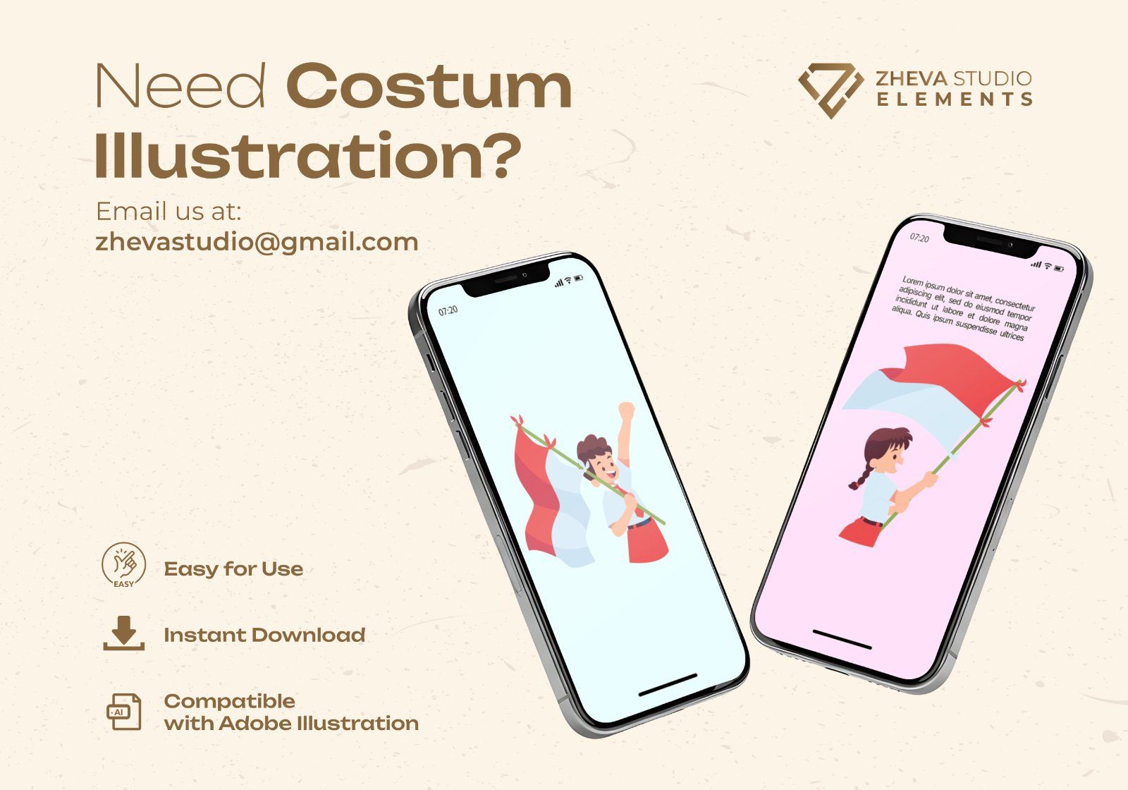 Premium Happy Students Waving National Flags Vector Illustration – 6 EPS & PNG Files