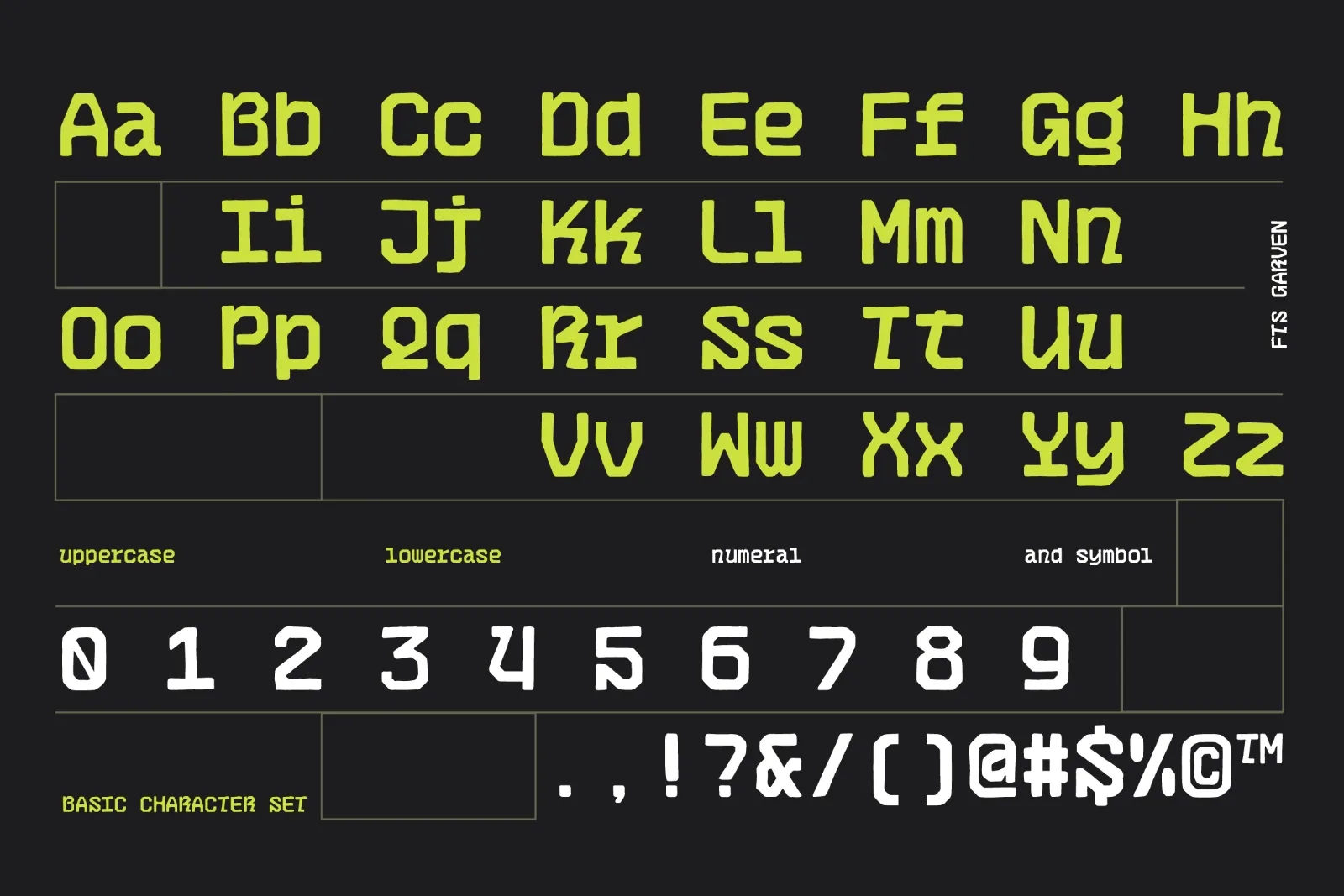 FTS Garven - Hand-drawn Monospace Display Typeface — image 6