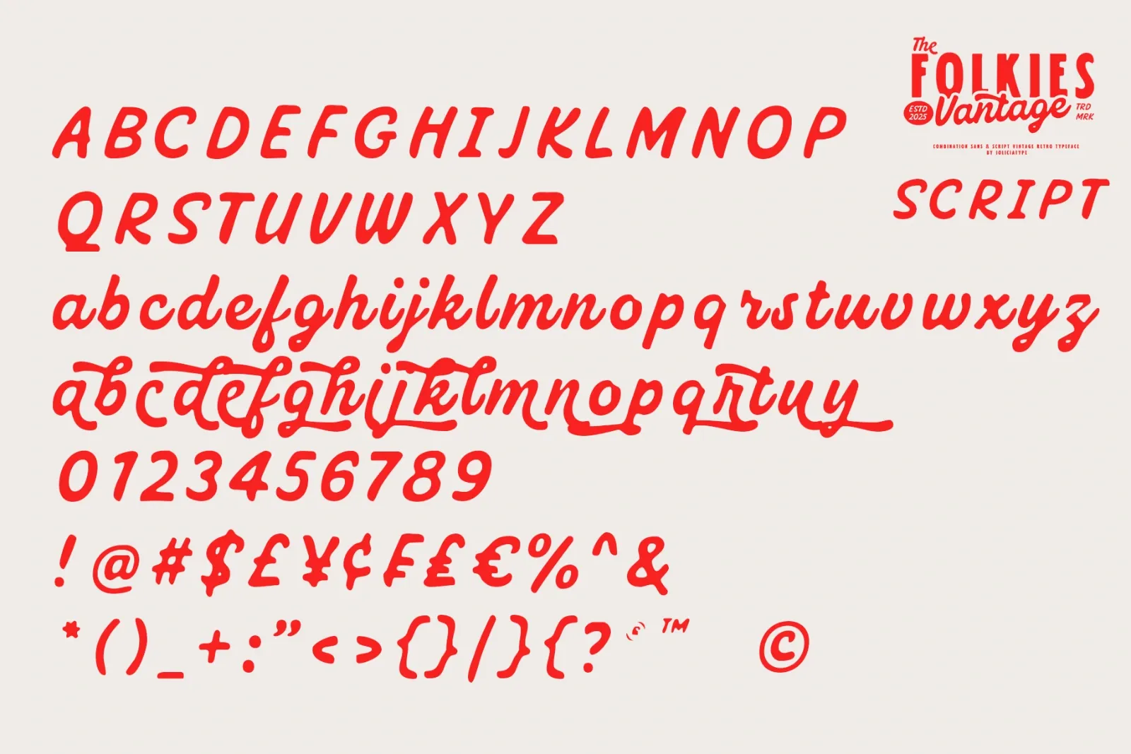 Folkies Vantage| Vintage Font Duo — image 7
