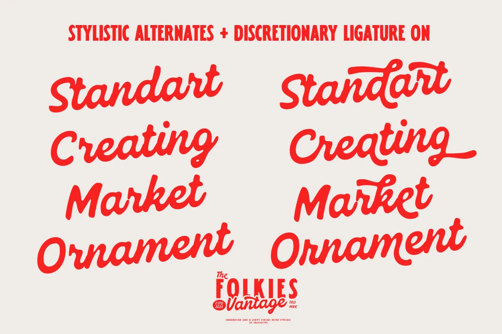 Folkies Vantage| Vintage Font Duo — image 8