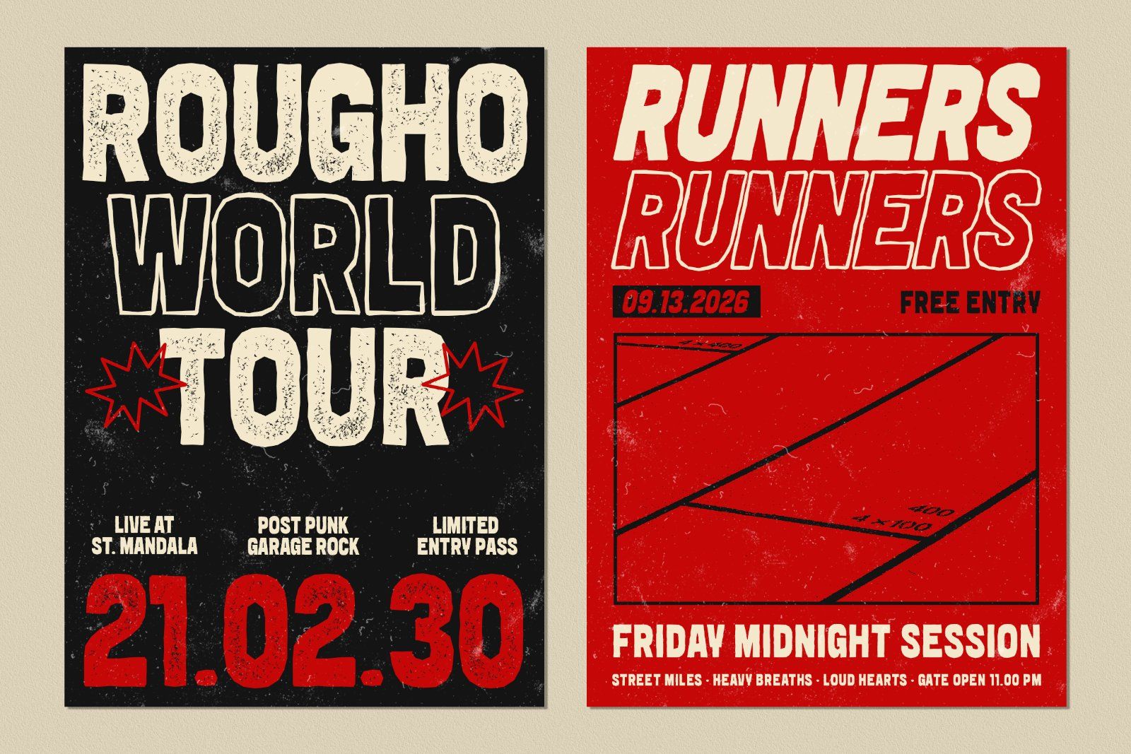 Rougho Font - Rough Distressed — image 4