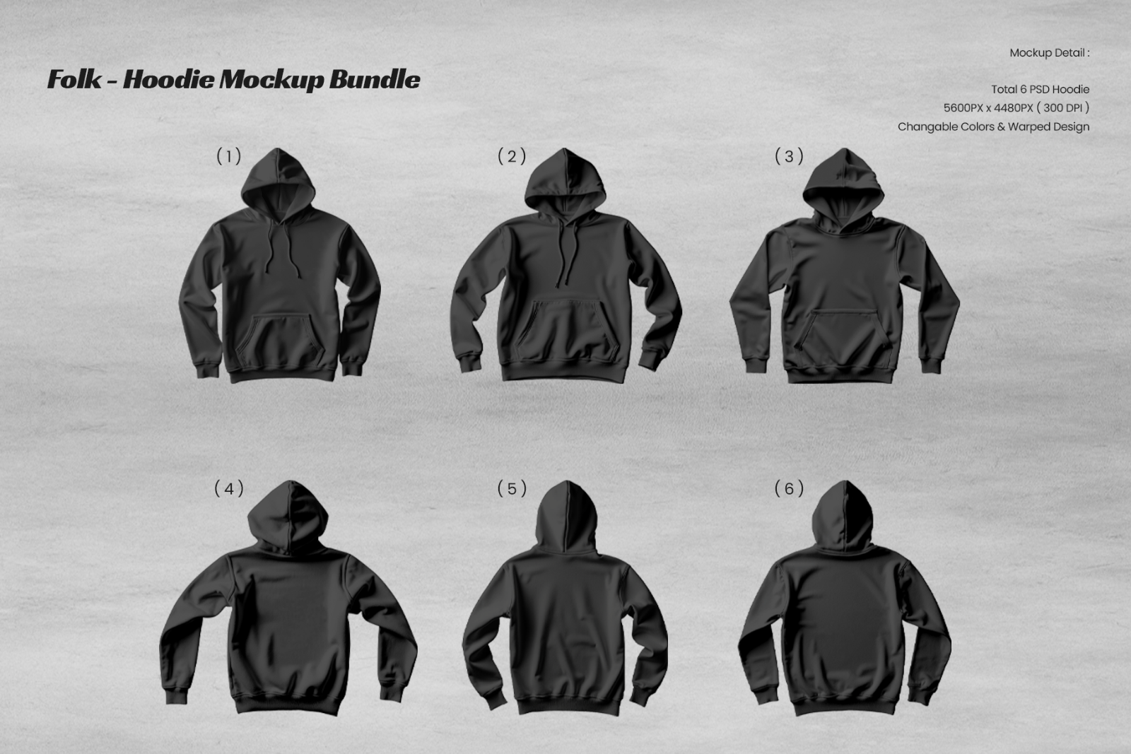 Folk Hoodie Mockup Bundle