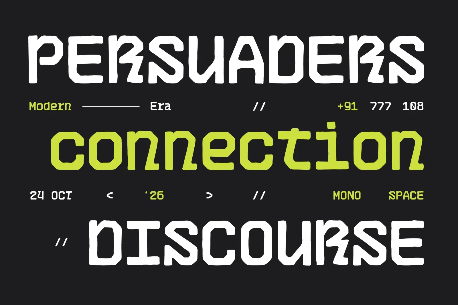 FTS Garven - Hand-drawn Monospace Display Typeface — image 9