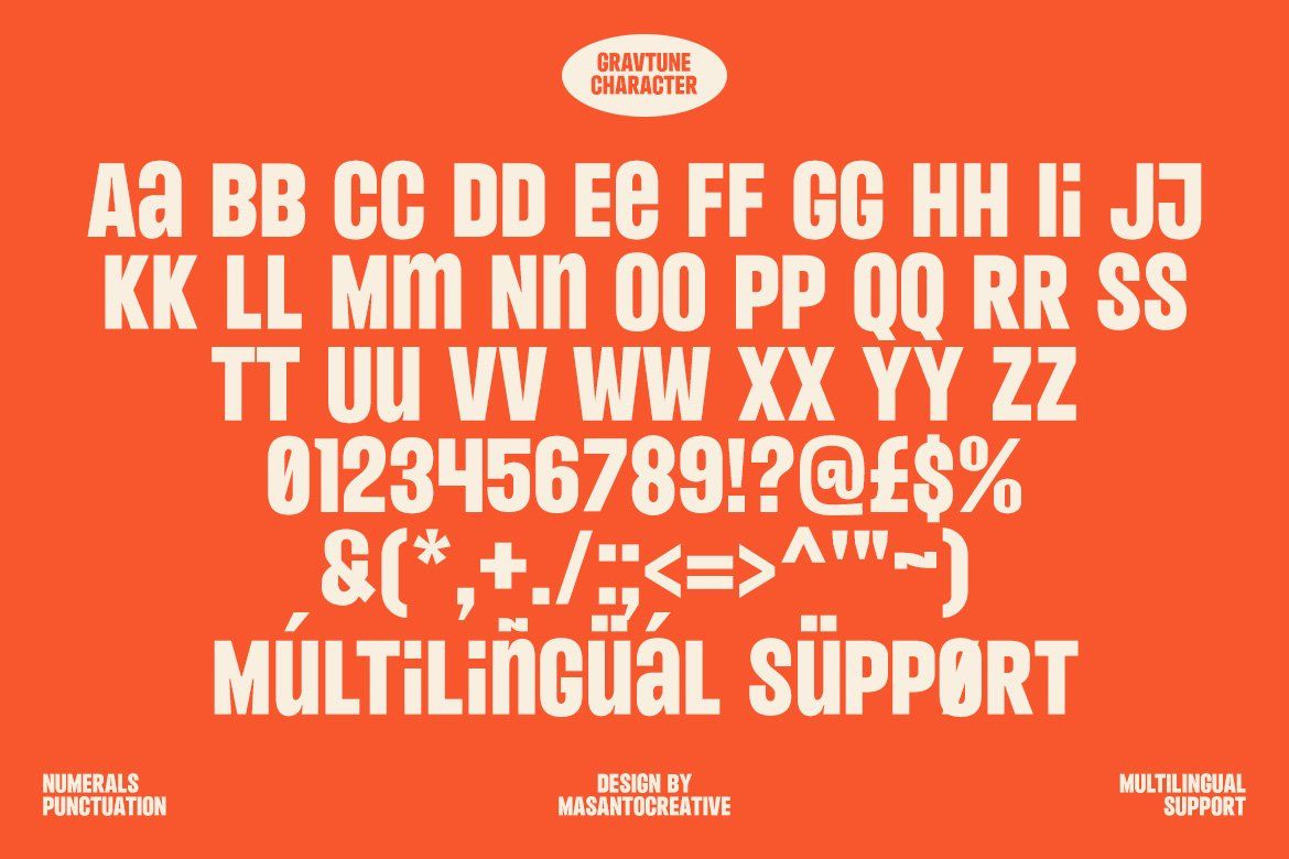 Gravtune – Bold Retro Display Font