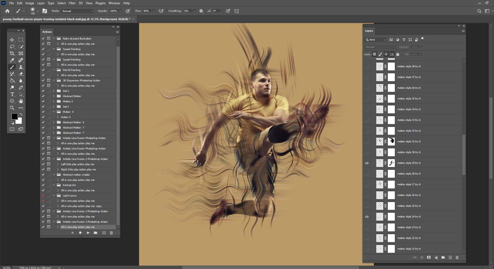 50 Artistic Line Fusion Action