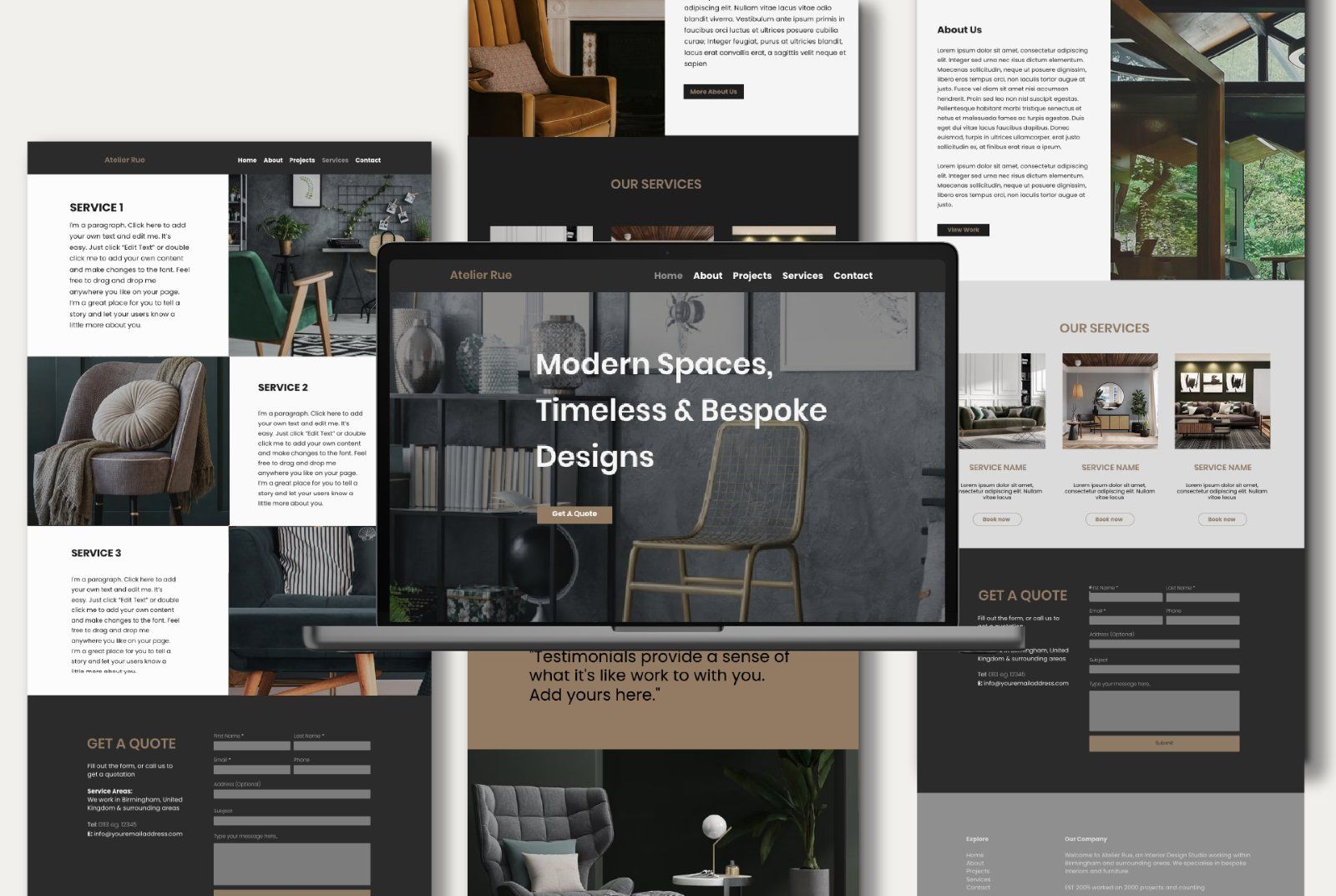 Wix Interior Design Portfolio Website