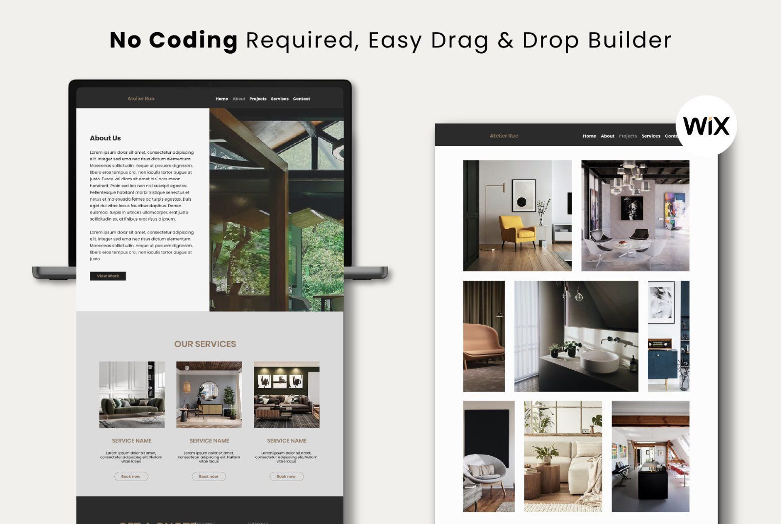 Wix Interior Design Portfolio Website