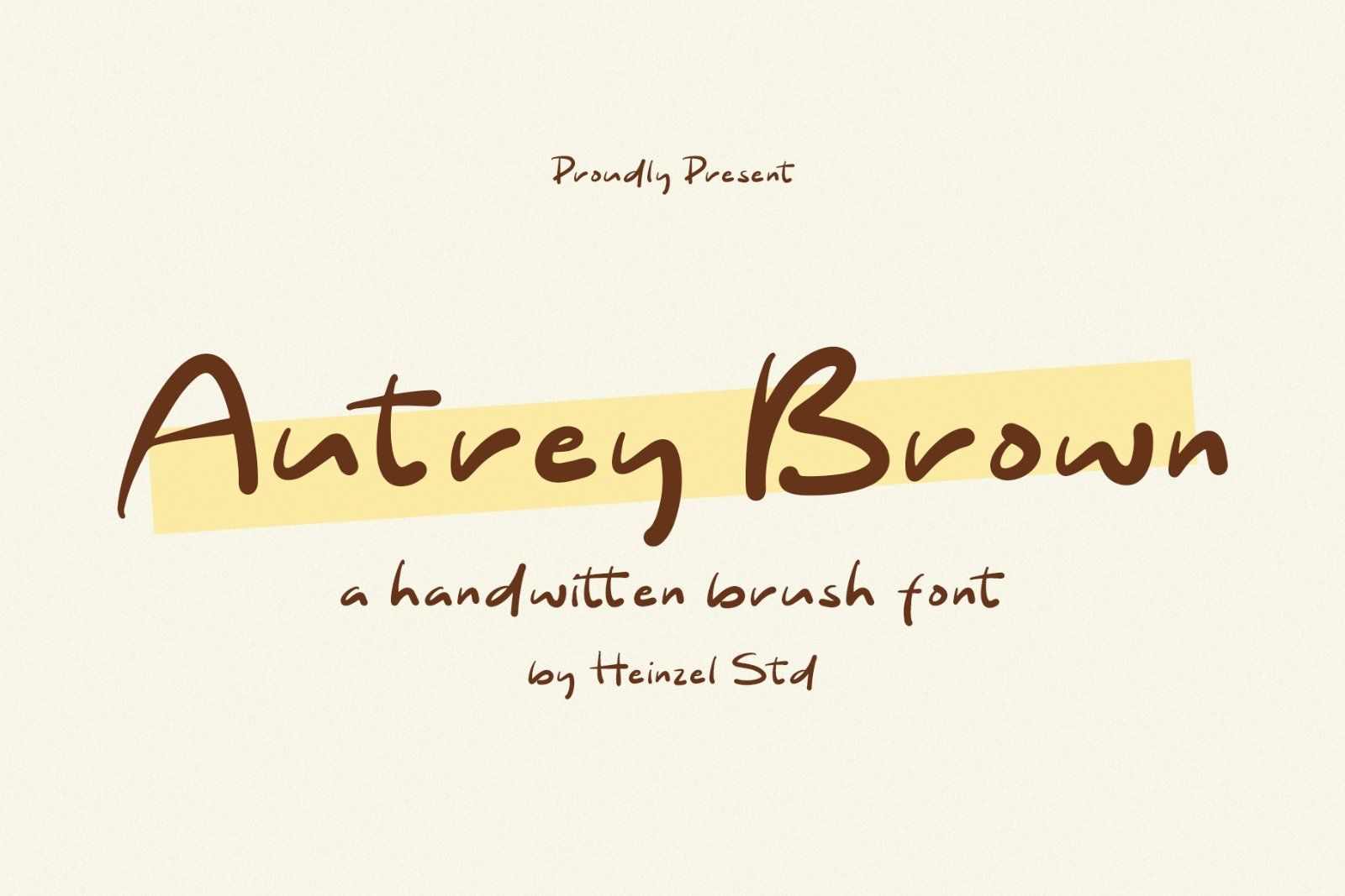 Autrey Brown Handwritten Brush Font — image 1