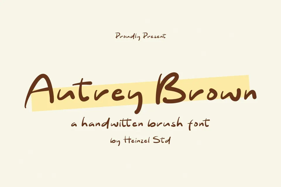Autrey Brown Handwritten Brush Font