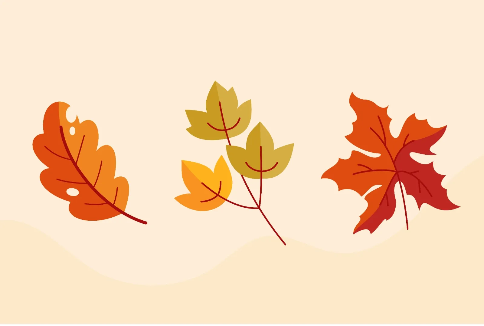 Colorful Autumn Leaves Illustration — image 2