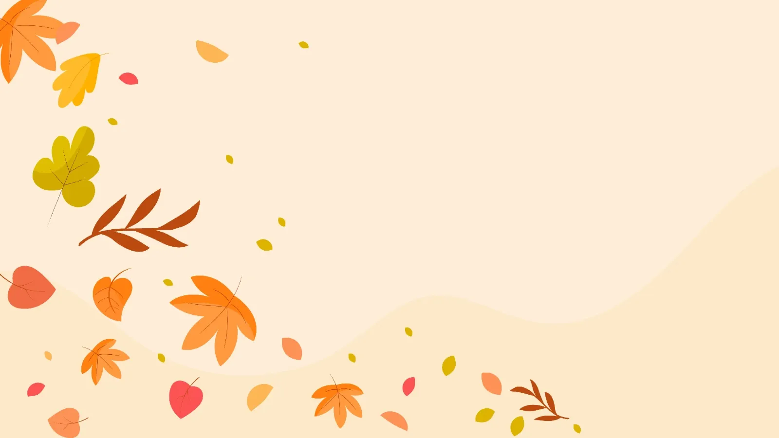 Autumn Leaves Wavy Background with Beige ToneAutumn Leaves Wavy Background with Beige Tone — image 1