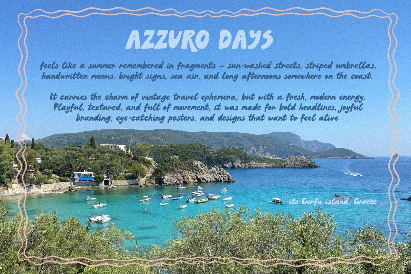 Azzuro Days Script font handwritten retro bold chunky — image 2